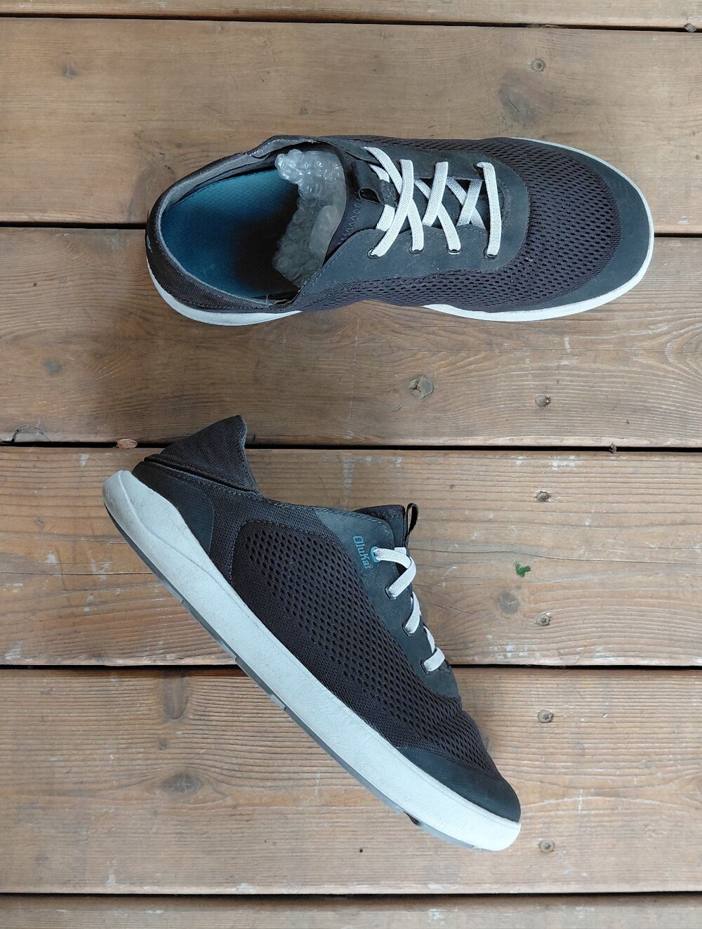 Olukai Moku Pae Mens Sz 11.5 Boat Shoes Black